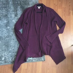 White House Black Market Plum Cardigan